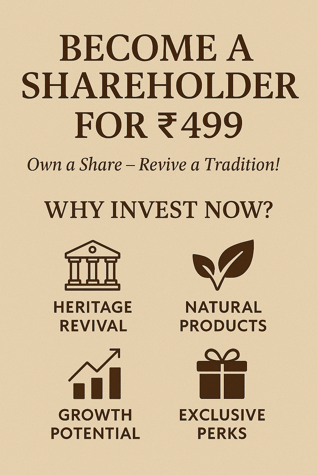 Siddha Roots™ ₹499 Shareholder Contribution